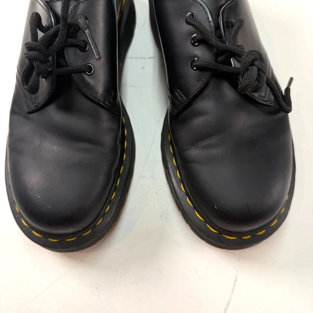 Dr Martens 1461 Bex Womens 8 Mens 7 Black Leather Platform Oxford Shoes